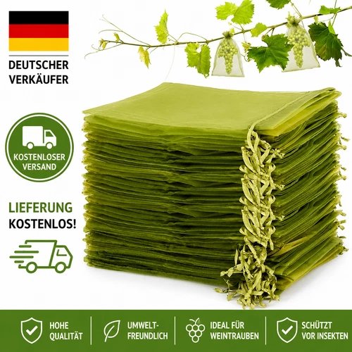 100Stk Trauben Schutz Taschen Obst Gemüse Insekten Netz Beutel Aufbewahrungs