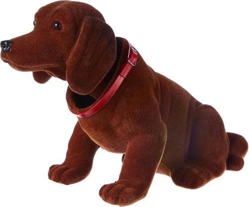Simba 104329292 Wackel-Kopf Waldi, Wackel-Hund, beflockter Dackel, Auto-Deko