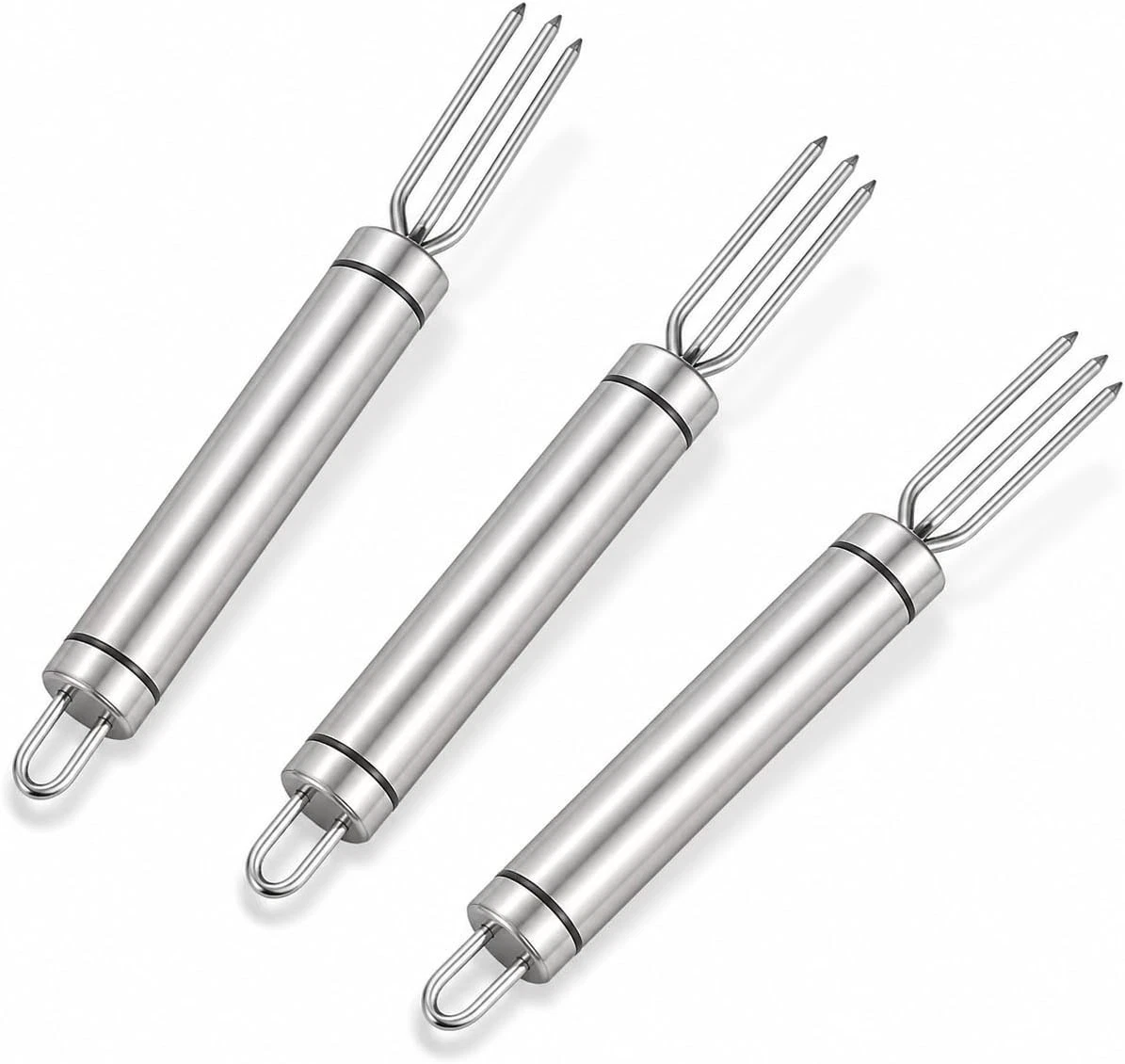 3 Stück Pellkartoffelgabel- Kartoffelgabel aus Edelstahl- Maiskolbenhalter aus .