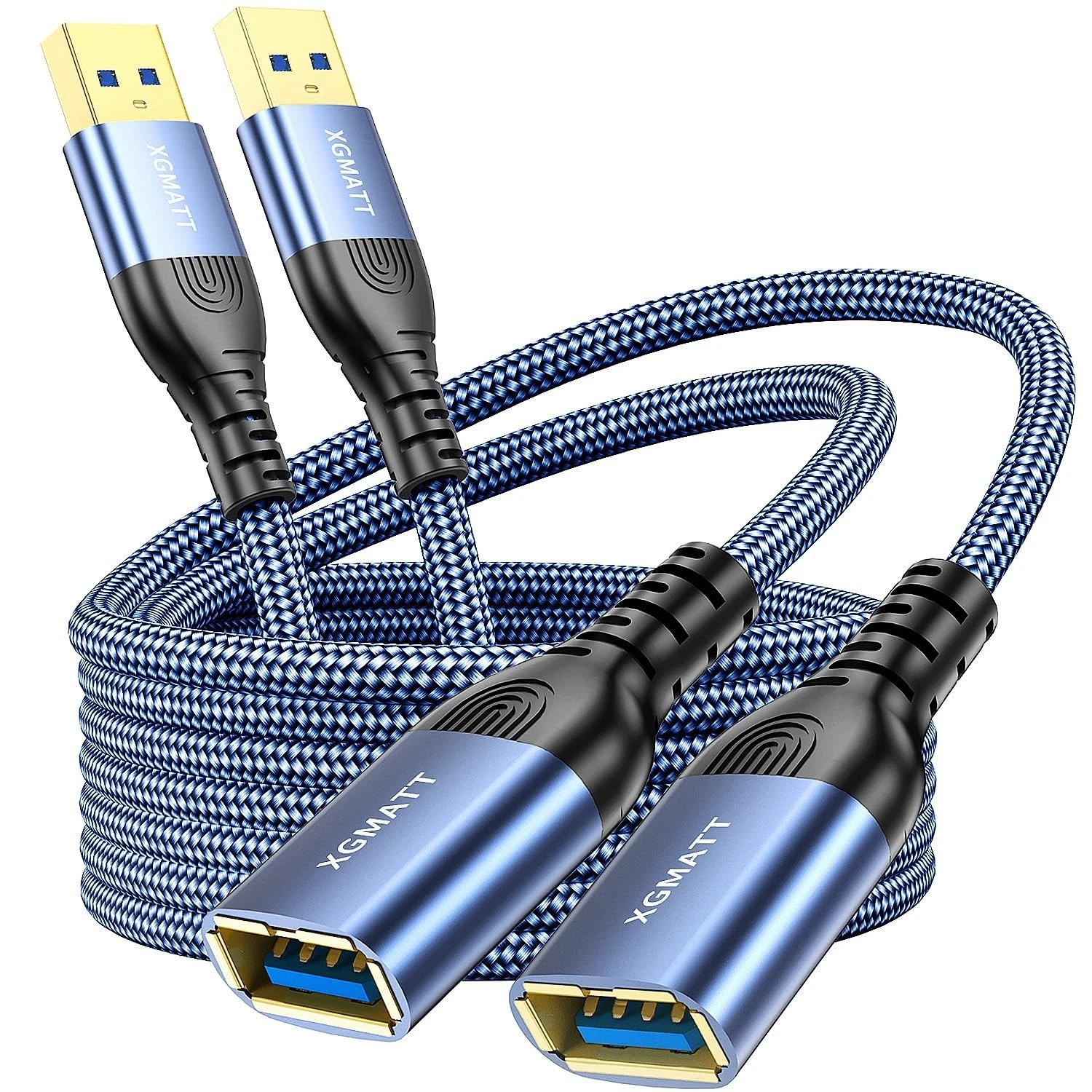 USB Verlängerung Kabel 2 Stück 2M,USB 3.0 Verlängerungskabel A Stecker auf A Buc