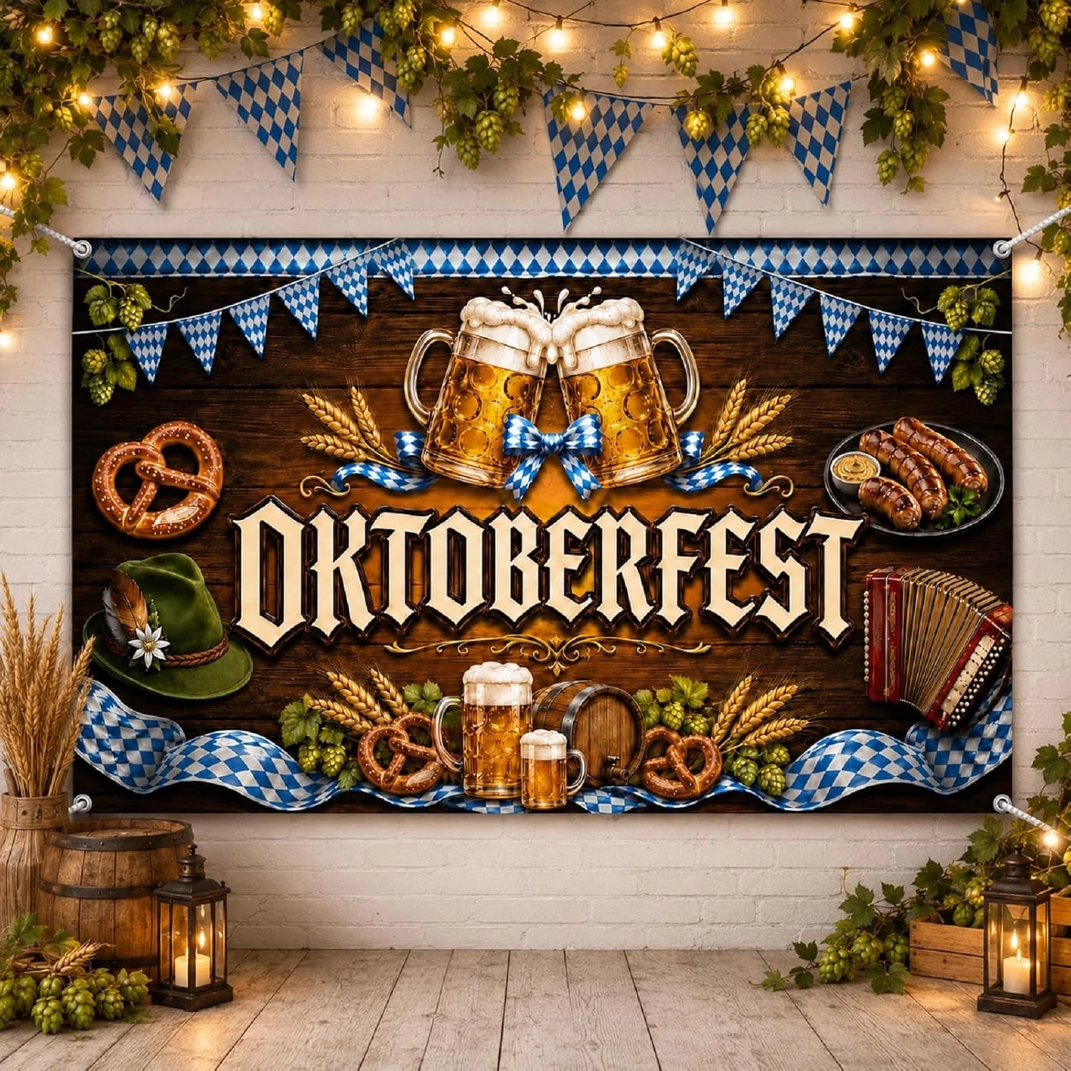 Oktoberfest Banner 180 X 110 Cm Bayerische Deko Für Party Und Festzelt