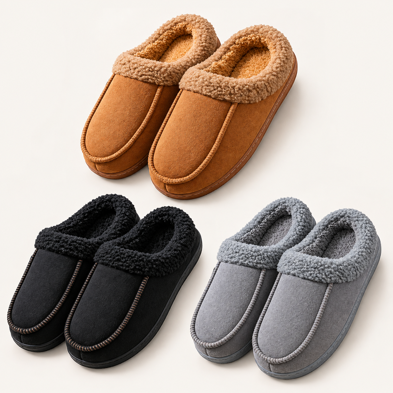 Warme Herren Hausschuhe Winter Memory Foam Soft Rutschfest