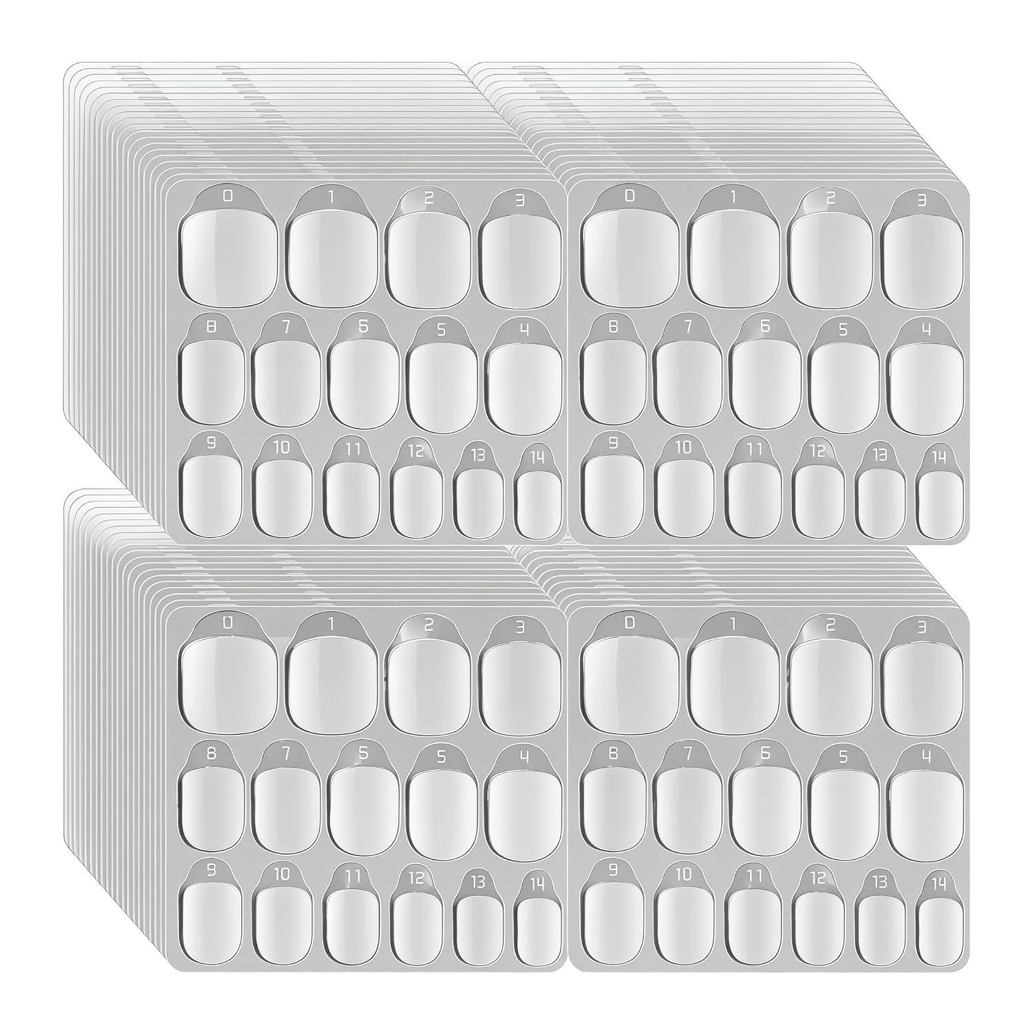 Nagelklebepads Set 1500 Stück transparent für Naturnagel und Kunstnägel