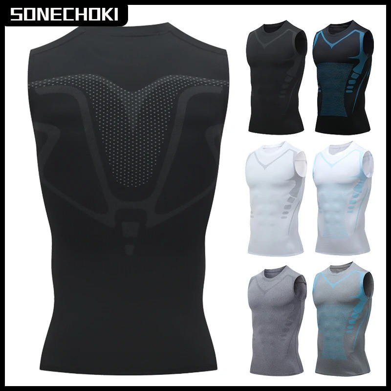 Herren Unterhemd Shapewear Kompressionsshirt Body Shaper Bauchweg Tank Top Weste