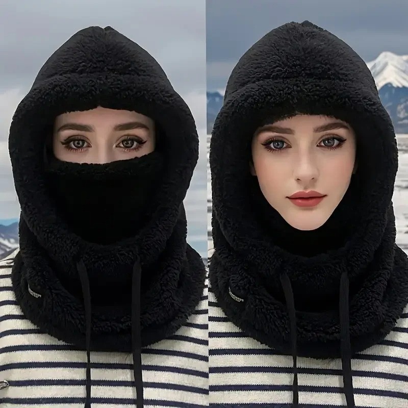 Mütze Schal Set Damen Wintermütze Beanie Strickmütze Winter Thermo Sturmhaube DE
