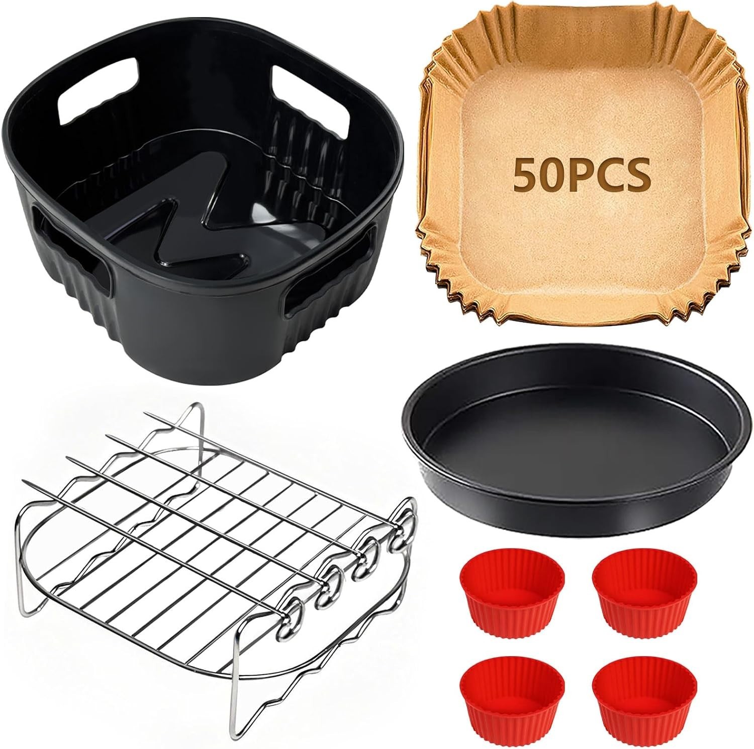 Airfryer Zubehör 5 PCS für Philips Essential 4,1L HD9252 HD9255 HD9200 - DE