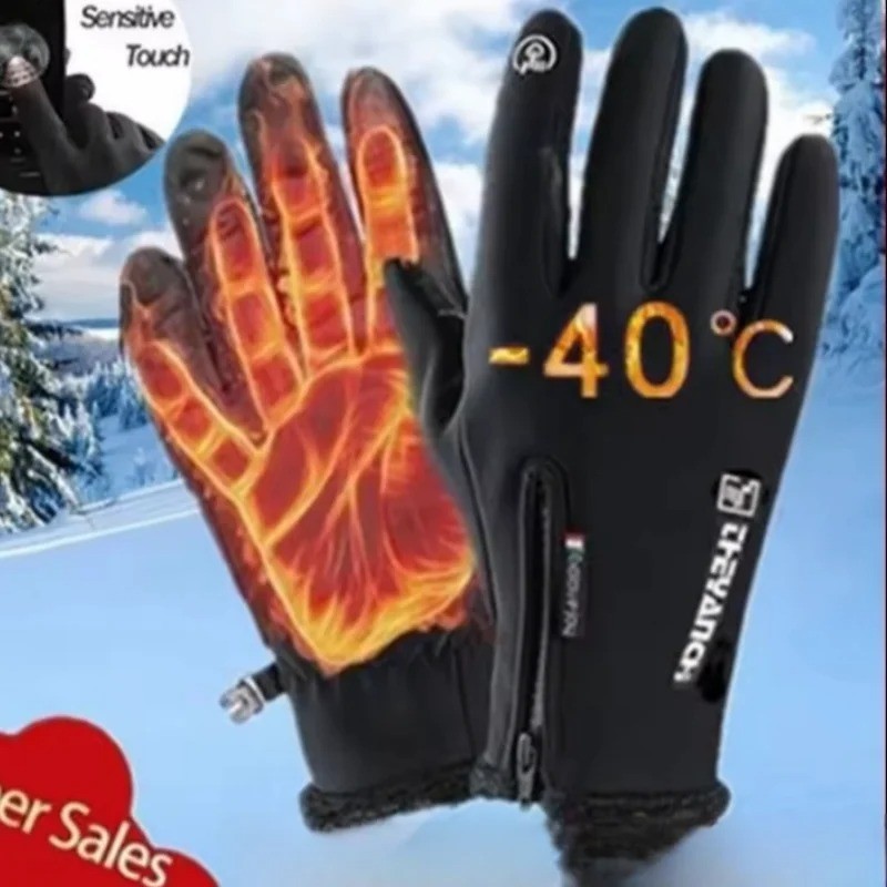 Winterhandschuhe Herren Wasserdicht Warm Touchscreen Rutschfest Outdoor Motorrad