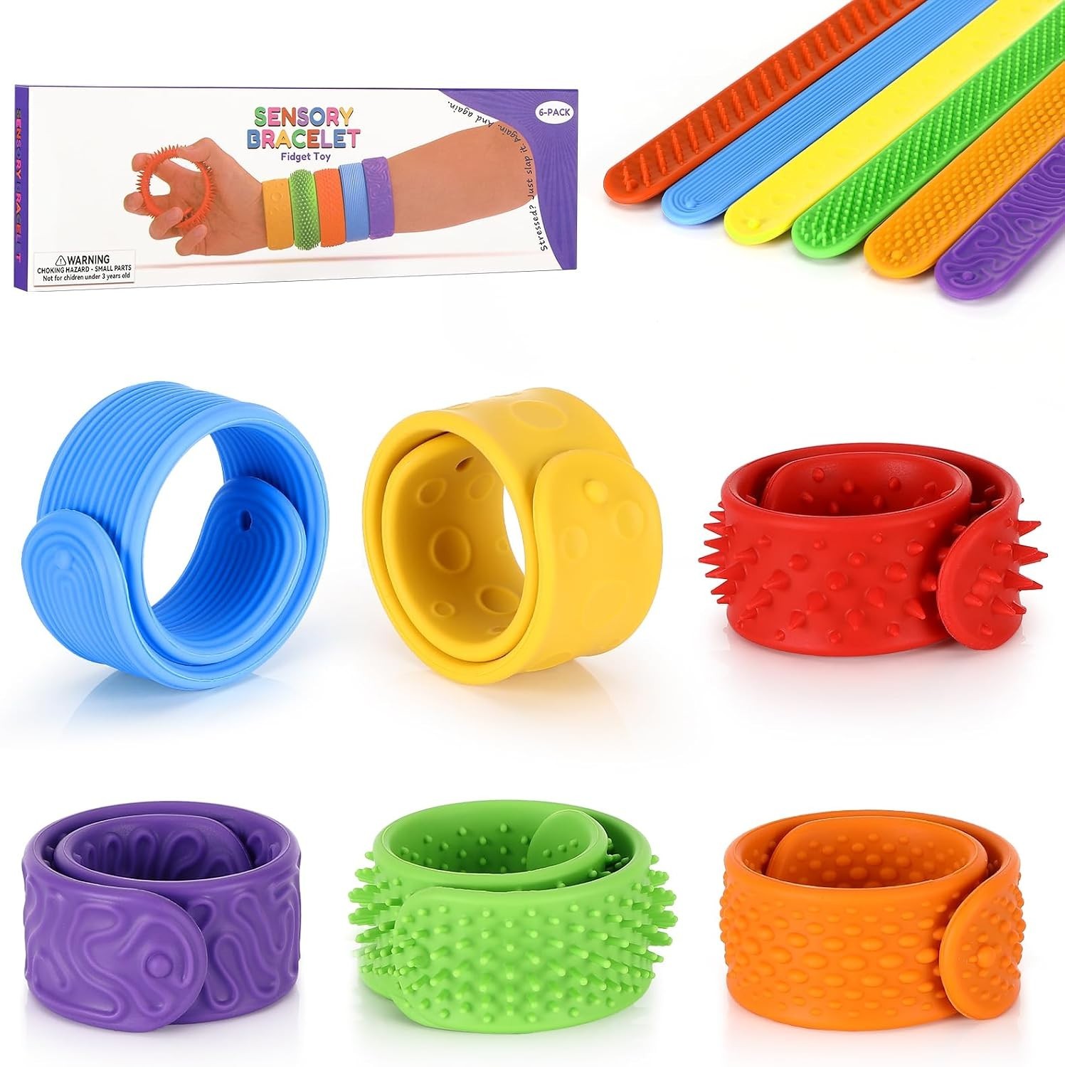 6 Stück Fidget Toys Set,Silikon Sensorik anti Stress Spielzeug Fidget Toys